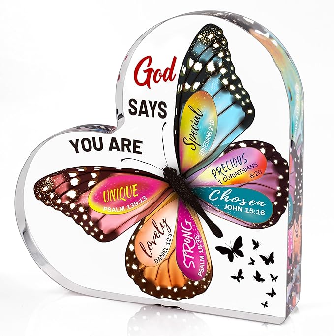 Christian Gifts For Women Birthday Butterfly Inspirational Gifts For Friends Mom Sister Girl Female Coworker Christian   Religious Spiritual Gift Home Decorative Signs 1750665257714.jpg