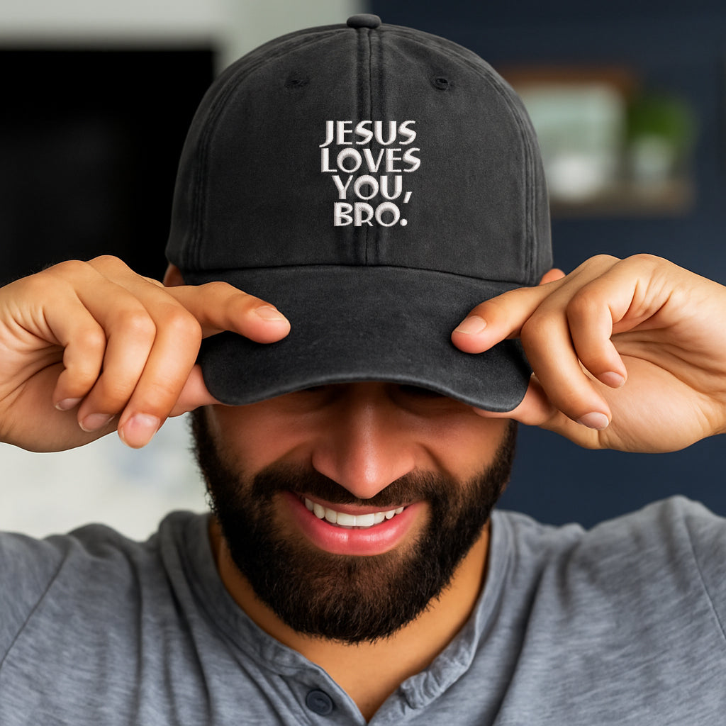 Jesus Loves You Bro Embroidered Cap 1750757053159.jpg