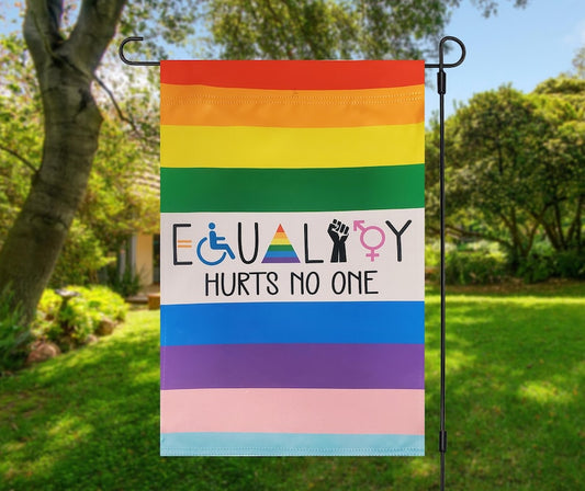 Equality Garden Flag Lgbtq Pride Banner Rainbow Design Inclusive Outdoor Decor Love Wins Yard Sign Hurt No One   No Kings Protest 1750905694956.jpg