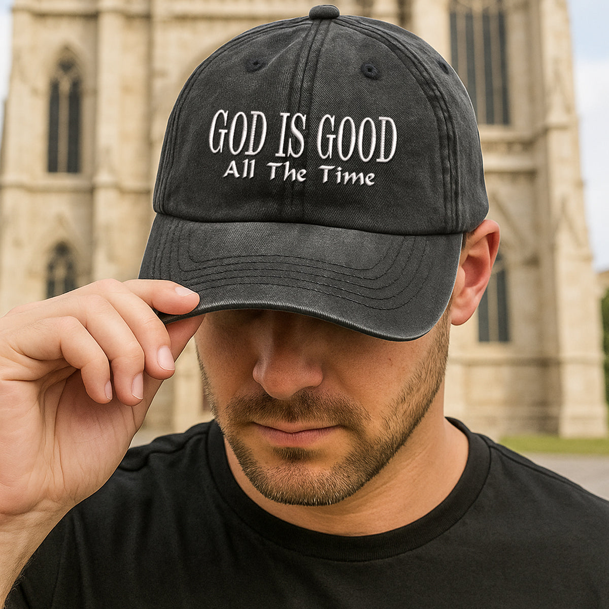 God Is Good All The Time Embroidered Cap 1750926948257.jpg