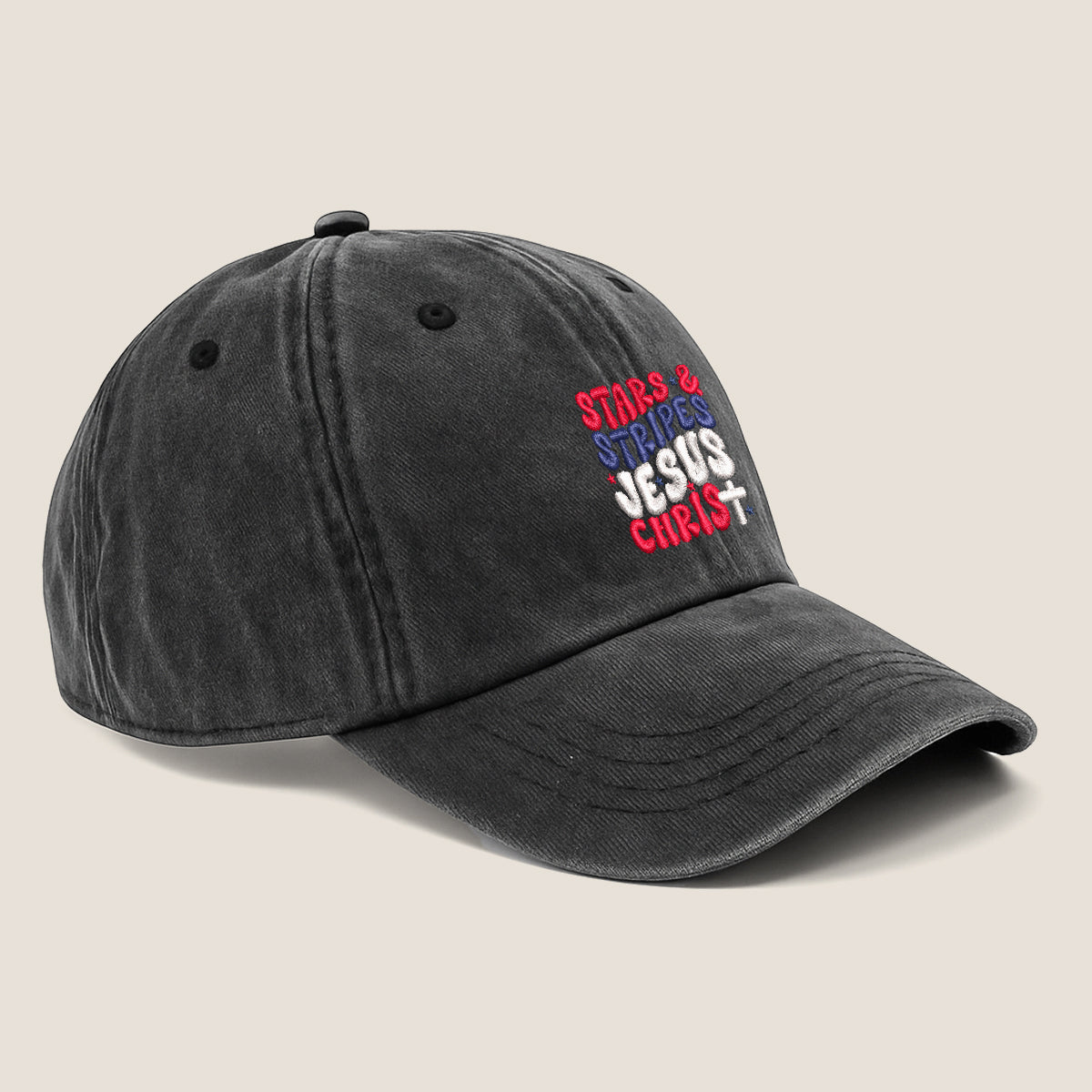 Stars  Stripes And Jesus Christ Embroidered Cap 1751432030550.jpg