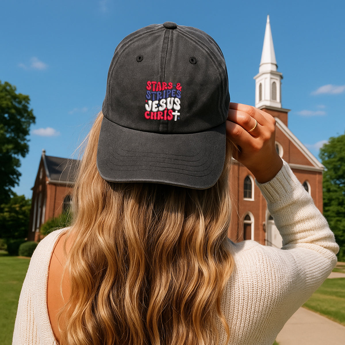 Stars  Stripes And Jesus Christ Embroidered Cap 1751432031344.jpg
