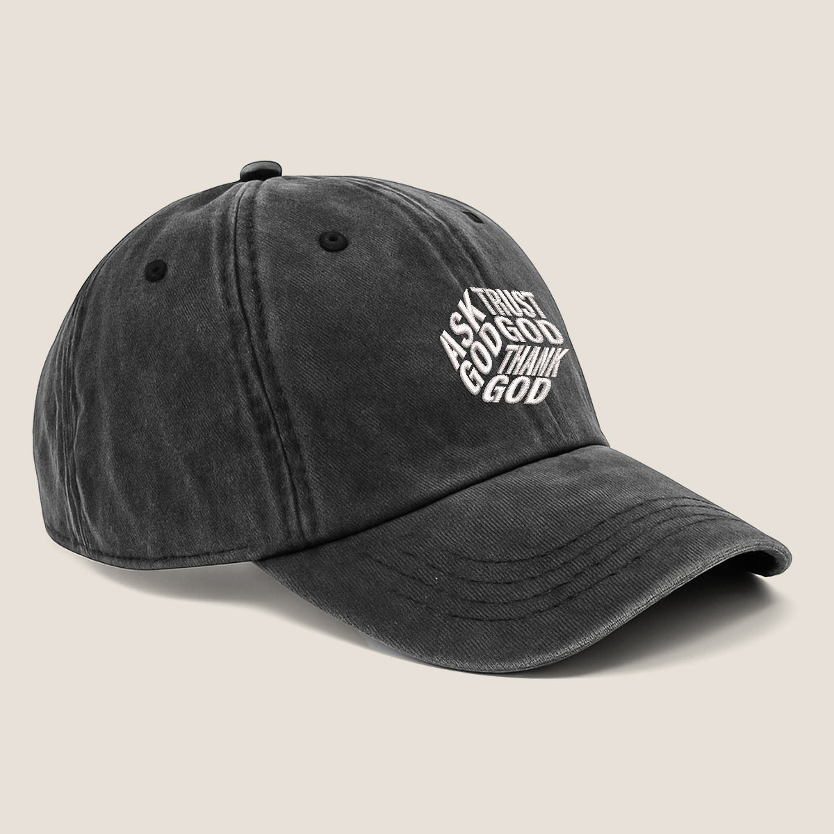 Ask God Trust God Thank God Embroidered Cap 1751432183890.jpg