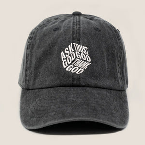 Ask God Trust God Thank God Embroidered Cap 1751432184188.jpg