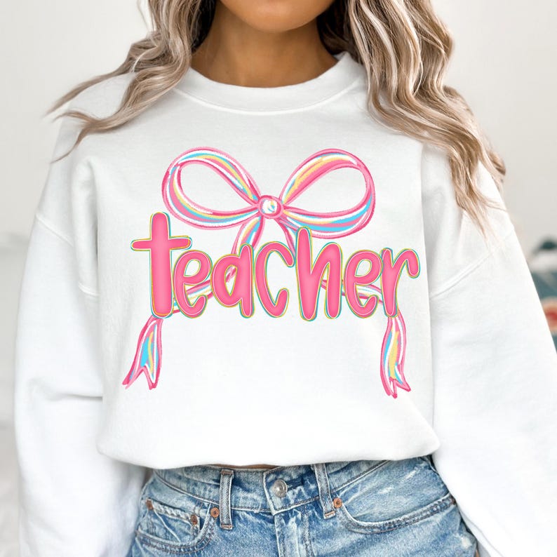 Teacher Coquette Shirt Girly Teacher Shirt Preppy Back To School T Shirt Teacher Life Shirt Pink Teacher Bow Shirt Retro Teach Shirt 1751507561917.jpg