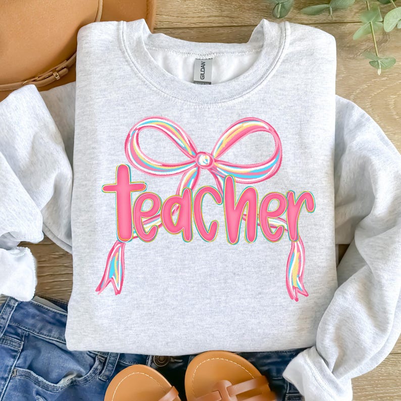 Teacher Coquette Shirt Girly Teacher Shirt Preppy Back To School T Shirt Teacher Life Shirt Pink Teacher Bow Shirt Retro Teach Shirt 1751507561990.jpg
