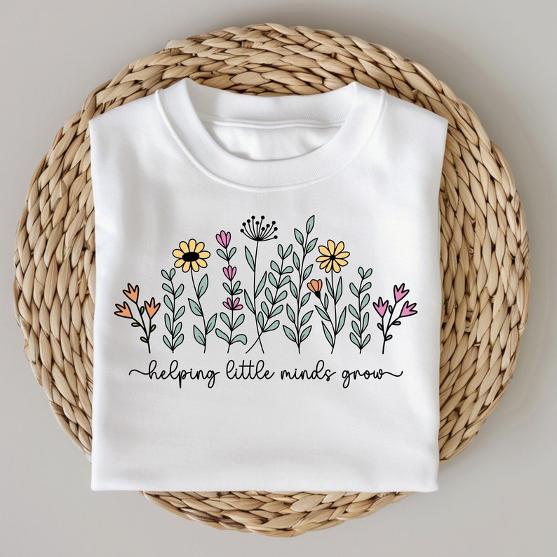 Teacher Wildflowers Shirt Helping Little Minds Grow T Shirt Teacher Boho Flowers Shirt Teacher Appreciation Teacher Shirt 1751516476412.jpg