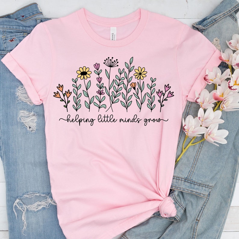 Teacher Wildflowers Shirt Helping Little Minds Grow T Shirt Teacher Boho Flowers Shirt Teacher Appreciation Teacher Shirt 1751516476429.jpg