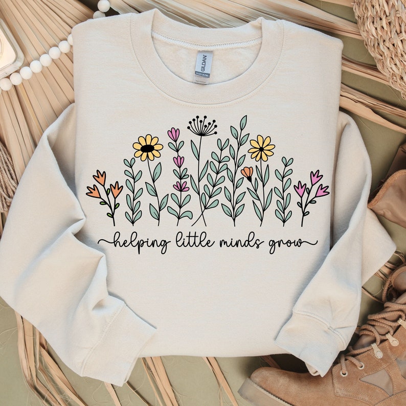 Teacher Wildflowers Shirt Helping Little Minds Grow T Shirt Teacher Boho Flowers Shirt Teacher Appreciation Teacher Shirt 1751516476511.jpg