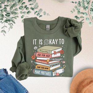 Its Okay To Shirt Mental Health Shirt School Counselor Shirt Mental Health Sweatshirt Counselor Gift Positive Shirt Motivational Gift 1751598657587.jpg