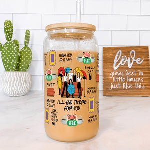 Friend Glass Can Cup With Lid And Straw Friend Gifts Friendglass Can Cup Fan Gift Iced Coffee Glass Cup 1751874801175.jpg