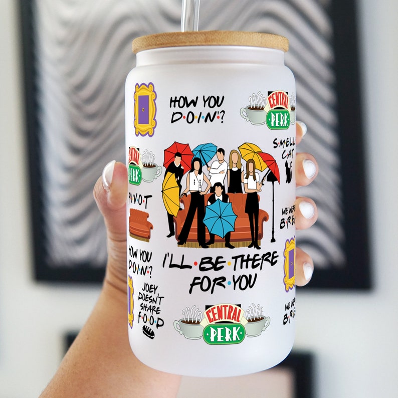 Friend Glass Can Cup With Lid And Straw Friend Gifts Friendglass Can Cup Fan Gift Iced Coffee Glass Cup 1751874801219.jpg