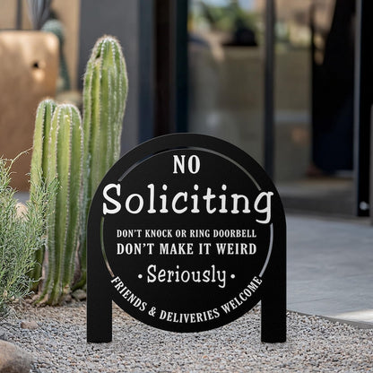 No Soliciting Yard Sign Metal House Sign No Soliciting Sign For Home Decor Funny Metal Yard Stake Outdoor Decoration Housewarming Gifts 1752290874716.jpg