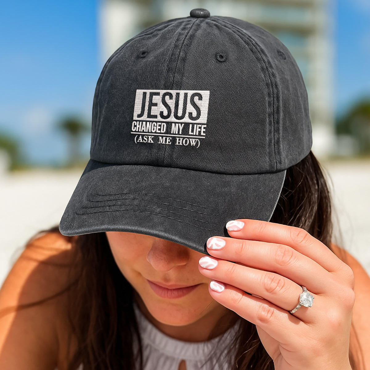Jesus Changed My Life Embroidered Cap 1752737059689.jpg