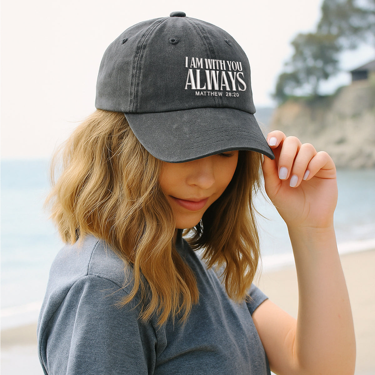 I Am With You Always Embroidered Cap 1752737235226.jpg