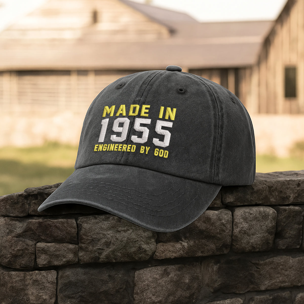 Made In 1955   Engineered By God Embroidered Cap 1752737389159.jpg