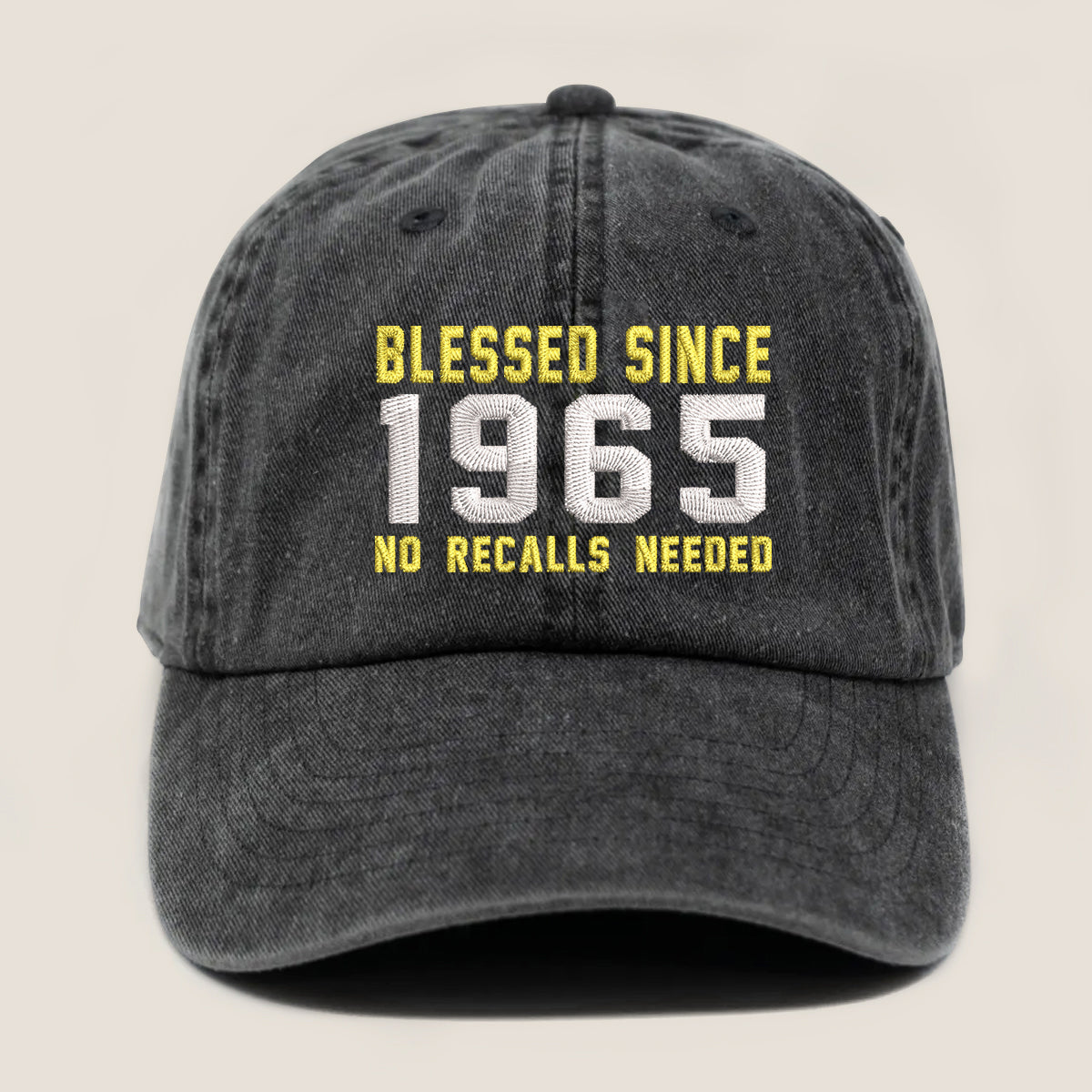 Blessed Since 1955 No Recalls Needed Embroidered Cap 1752737479773.jpg