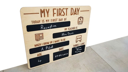 First Day Of School Photo Prop Board Personalised Starting School Sign Back To School Sign Chalkboard Nursery Preschool Keepsake 1753082909233.jpg