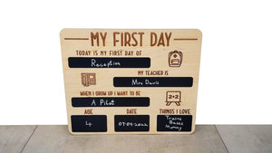 First Day Of School Photo Prop Board Personalised Starting School Sign Back To School Sign Chalkboard Nursery Preschool Keepsake 1753082909340.jpg