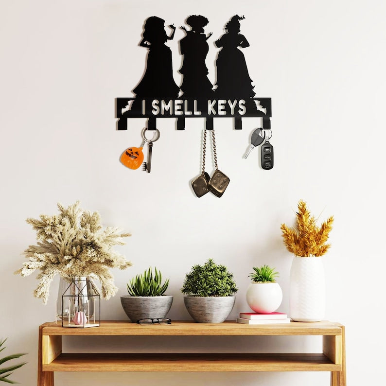 Halloween Sanderson Sisters Standing Metal Key Holder   Personalized Halloween Metal Key Hooks   Spooky Witch Sisters   Key Rack Wall Decor 1753499875364.jpg