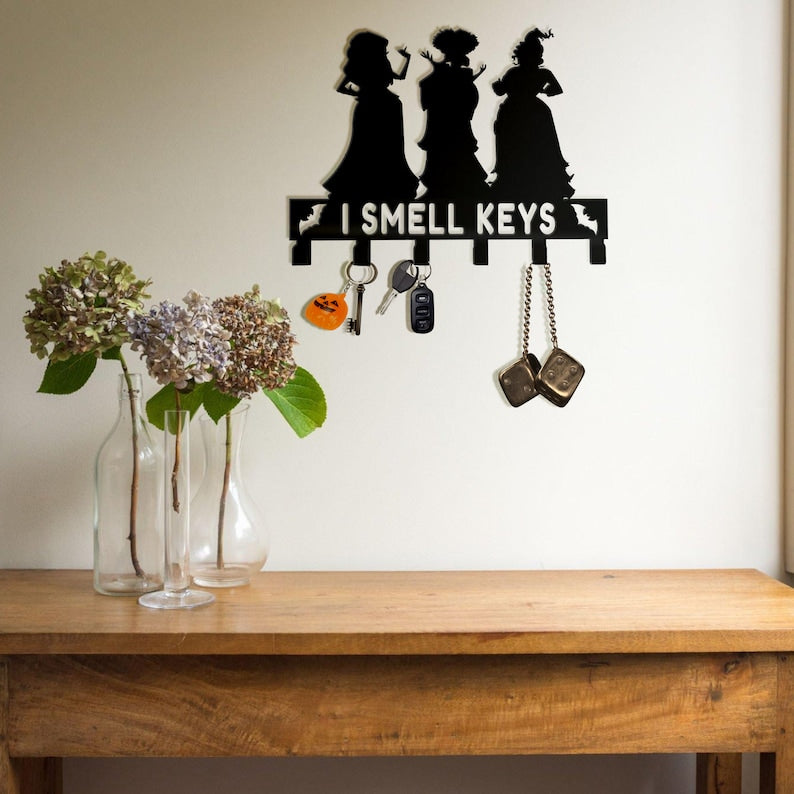 Halloween Sanderson Sisters Standing Metal Key Holder   Personalized Halloween Metal Key Hooks   Spooky Witch Sisters   Key Rack Wall Decor 1753499875374.jpg