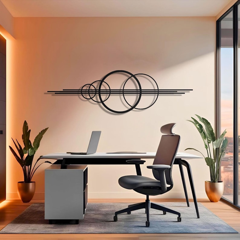 Metal Circular Geometric Wall Art   Modern Metal Wall Decor For Living Room Modern Minimalist Wall Hanging For Home  Office Gift For Her 1753692123119.jpg