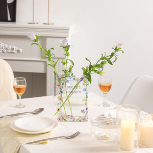Book Vase Acrylic Book Vase For Flowers Book Flower Vase Clear Book Shaped Vase A Book About Flowers Vase Modern Decorative Vase For Home Office Bedroom Living Room Dining Table 1754534403551.jpg