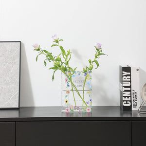 Book Vase Acrylic Book Vase For Flowers Book Flower Vase Clear Book Shaped Vase A Book About Flowers Vase Modern Decorative Vase For Home Office Bedroom Living Room Dining Table 1754534403555.jpg