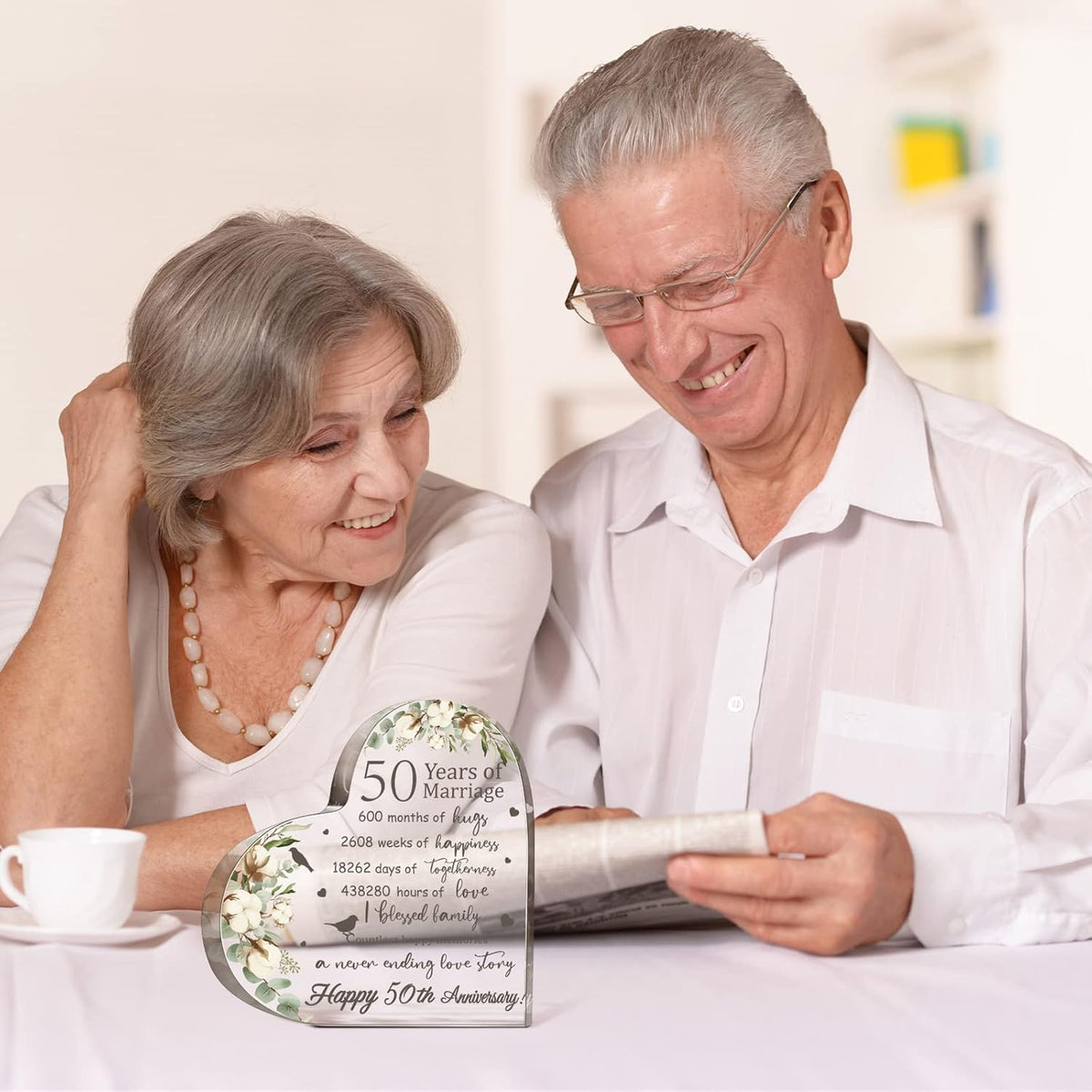 Wedding Gift For Her 50th Anniversary Keepsake Acrylic Heart Decor 1754538840180.jpg