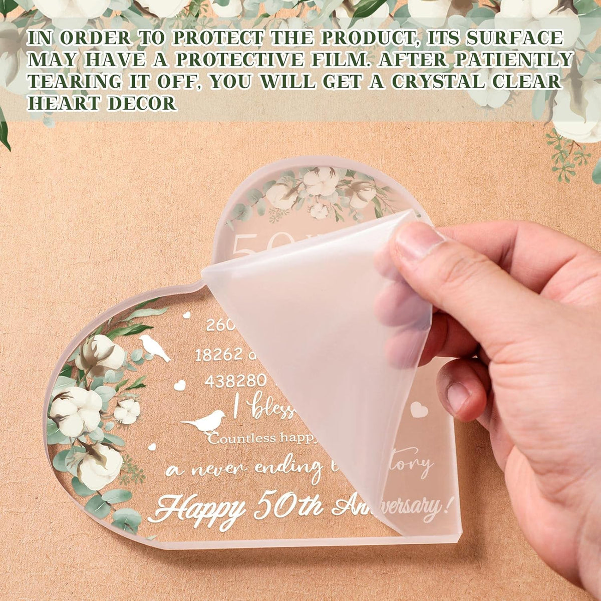 Wedding Gift For Her 50th Anniversary Keepsake Acrylic Heart Decor 1754538840246.jpg