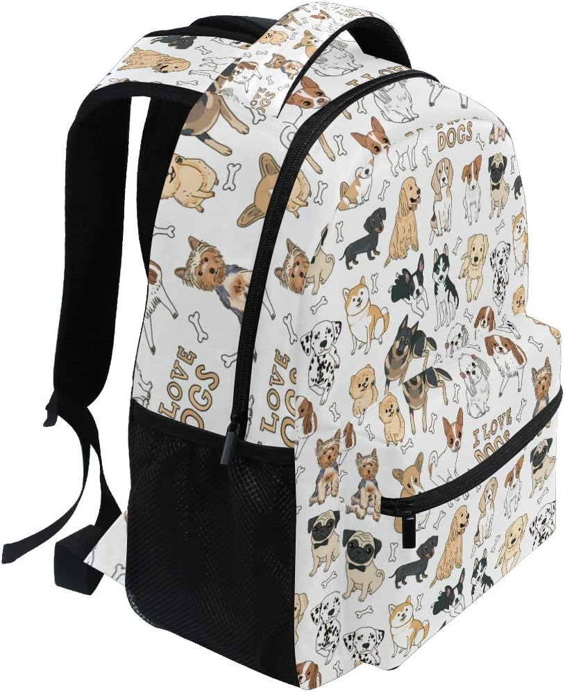 Cute Doodle Dog Print Animal Large Backpack For Kids Boys Girls School Student Personalized Travel School Bag With Multiple Pockets 1754878679866.jpg