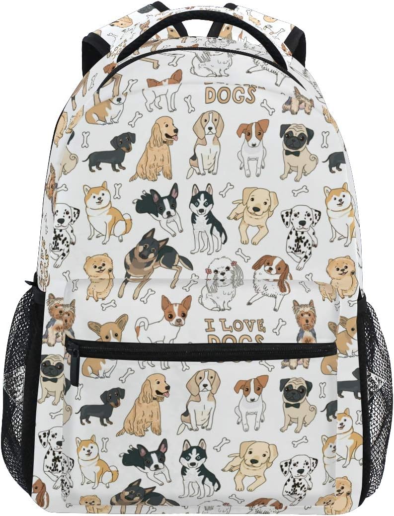 Cute Doodle Dog Print Animal Large Backpack For Kids Boys Girls School Student Personalized Travel School Bag With Multiple Pockets 1754878679960.jpg