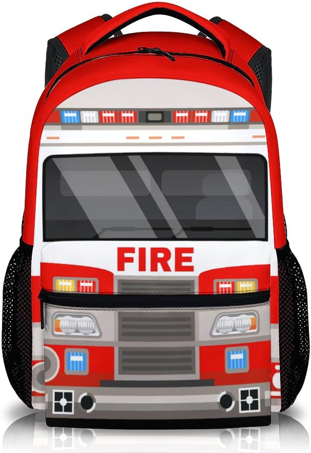School Backpacks For Boys Back To School Supplies For Kids Children Fire Truck Bookbag With Pockets For Kindergarten Preschool Cartoon School Bag For Truck Lovers 1754881066252.jpg