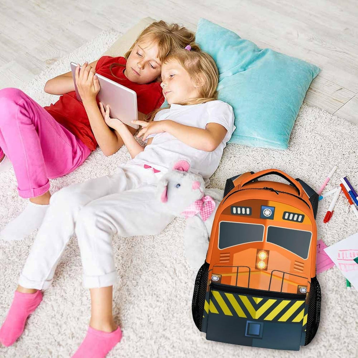Train School Backpack Gifts For Kids Boys Students Back To School Essentials Gifts Train Bookbag With Adjustable Straps For Kindergarten Primary Elementary 1754881574014.jpg