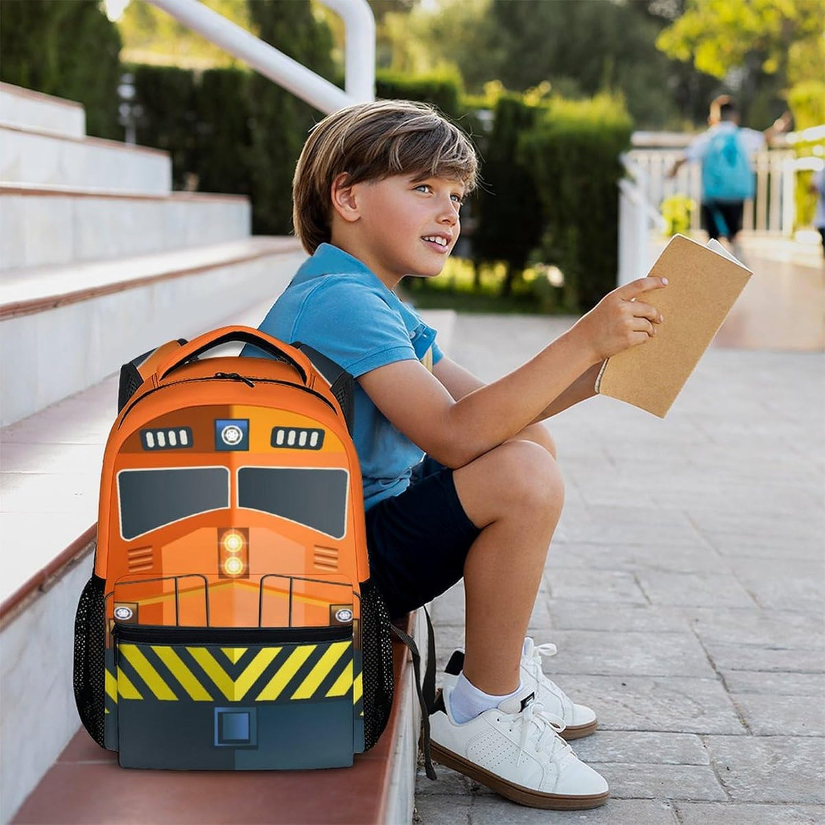 Train School Backpack Gifts For Kids Boys Students Back To School Essentials Gifts Train Bookbag With Adjustable Straps For Kindergarten Primary Elementary 1754881574634.jpg