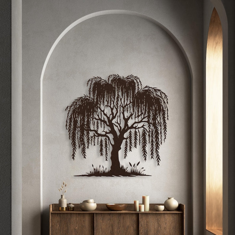 Metal Willow Tree Wall Art Weeping Willow Tree Metal Wall Art Willow Tree Metal Art Custom Personalized 9th Anniversary Gift For Him Her 1755244828779.jpg