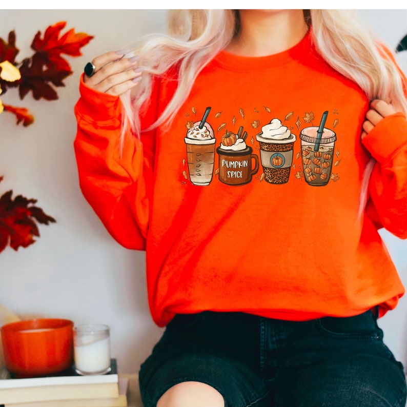 Fall Coffee Sweatshirt Fall Sweater Pumpkin Spice Sweatshirt Cute Fall Sweater Womens Fall Sweater Coffee Sweatshirt Unisex Plus Size 1755314695784.jpg