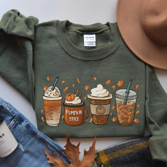Fall Coffee Sweatshirt Fall Sweater Pumpkin Spice Sweatshirt Cute Fall Sweater Womens Fall Sweater Coffee Sweatshirt Unisex Plus Size 1755314695833.jpg