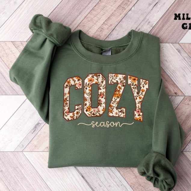 Cozy Season Sweatshirt Retro Fall Sweatshirt Get Cozy Sweater Womens Fall Sweaters Autumn Sweatshirts Cozy Autumn Crewneck Fall Season 1755487381681.jpg