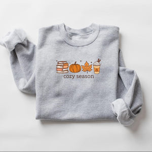 Cozy Season Sweatshirt Books Lover Fall Gift Womens Pumpkin Season Shirt Cute Pumpkin Shirt Autumn Leaf Shirt Fall Coffee Latte Shirt 1755490458646.jpg