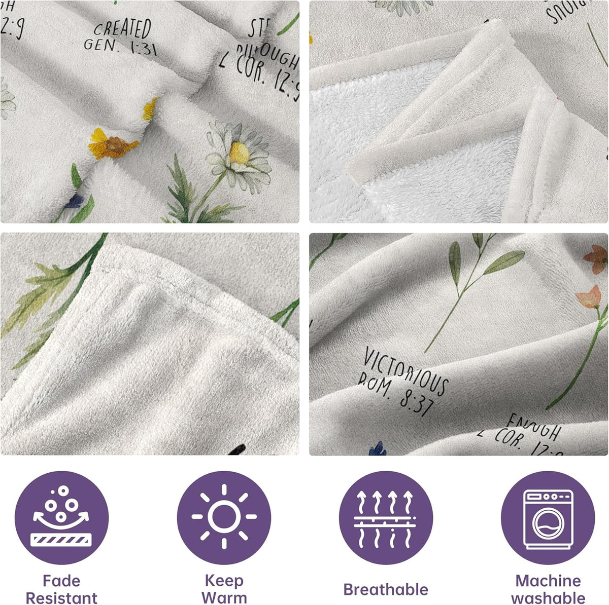 Christian Gifts For Women Christian Blanket With Flowers Birthday Gifts For Women Inspirational Religious Gifts For Sister Friend Daughter Mom Soft Throw Blankets 1755490849240.jpg