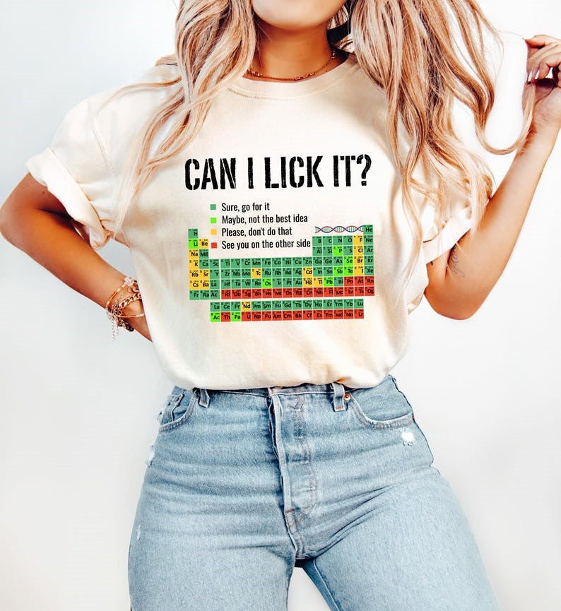Can I Lick It Periodic Table T Shirt Funny Chemistry Shirt Elements Table Sweatshirt Funny Chemistry Gift Science Chemistry Lab Tee 1755592064035.jpg