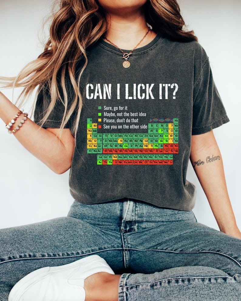 Can I Lick It Periodic Table T Shirt Funny Chemistry Shirt Elements Table Sweatshirt Funny Chemistry Gift Science Chemistry Lab Tee 1755592064260.jpg