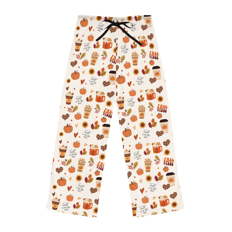 Fall Pajama Pants Pumpkin Latte Fall Is In The Air Pjs Fall Vibes Pj Pants Unique Gift For Her Friend Gift Fall Pumpkin Fall Gift 1755661826465.jpg