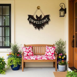 Unwelcome Bat Door Sign Funny Gothic Wooden Halloween Wall Decor Spooky Bat Plaque For Front Door Or Room 1755851595494.jpg