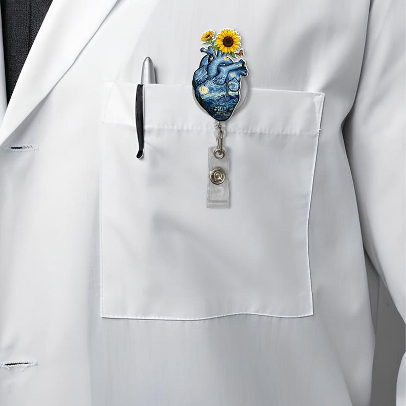 Starry Night Anatomical Heart Badge Reel Aesthetic Heart Gift Heart Doctor Badge Reel Cardiologist Gift Heart Surgeon Giftrn Nurse Gift 1755852722999.jpg