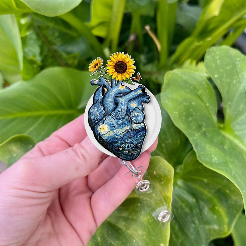 Starry Night Anatomical Heart Badge Reel Aesthetic Heart Gift Heart Doctor Badge Reel Cardiologist Gift Heart Surgeon Giftrn Nurse Gift 1755852723928.jpg
