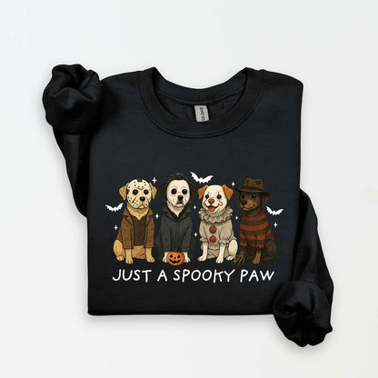 Just A Spooky Paw Shirt Fun Halloween Dog Sweatshirt Spooky Dog Shirt Gift For Halloween Lovers Halloween Horror Dog Tshirt Fun Tshirt 1756440364684.jpg
