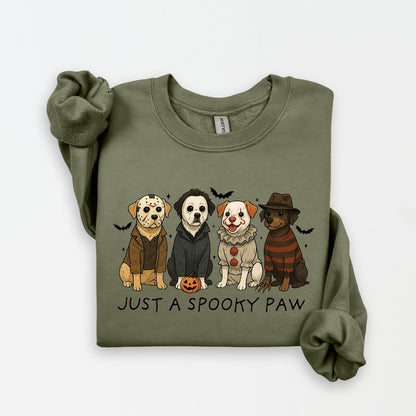 Just A Spooky Paw Shirt Fun Halloween Dog Sweatshirt Spooky Dog Shirt Gift For Halloween Lovers Halloween Horror Dog Tshirt Fun Tshirt 1756440364733.jpg