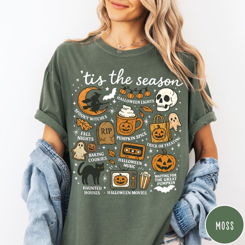 Vintage Halloween Shirt Tis The Season Retro Halloween Aesthetic Womens Halloween Shirt Pumpkin Witch Graphic Tee 1756456647692.jpg
